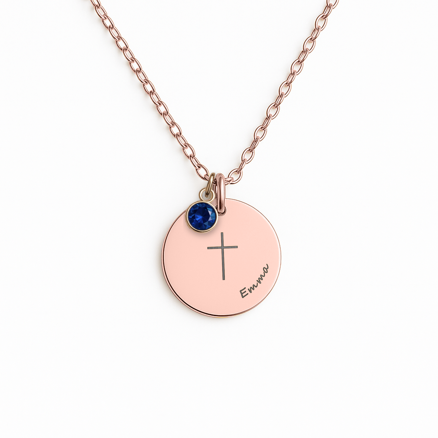 Sisters in Christ Gift Dainty Cross Necklace Name Personalized Best Friends Necklace Church Friends Gifts Faithful Keepsake with Birthstone