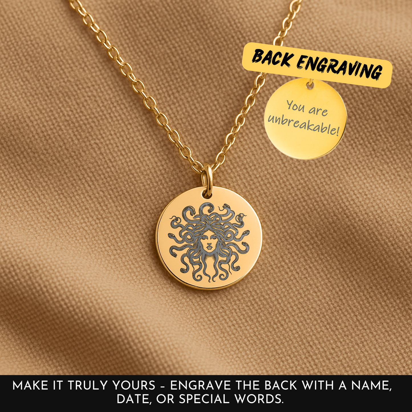 Medusa Jewelry, Greek Goddess Necklace