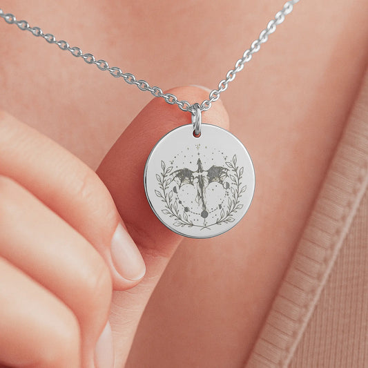 Personalized Dragon Warrior Necklace – "You Are Unbreakable" Strength Gift for Her