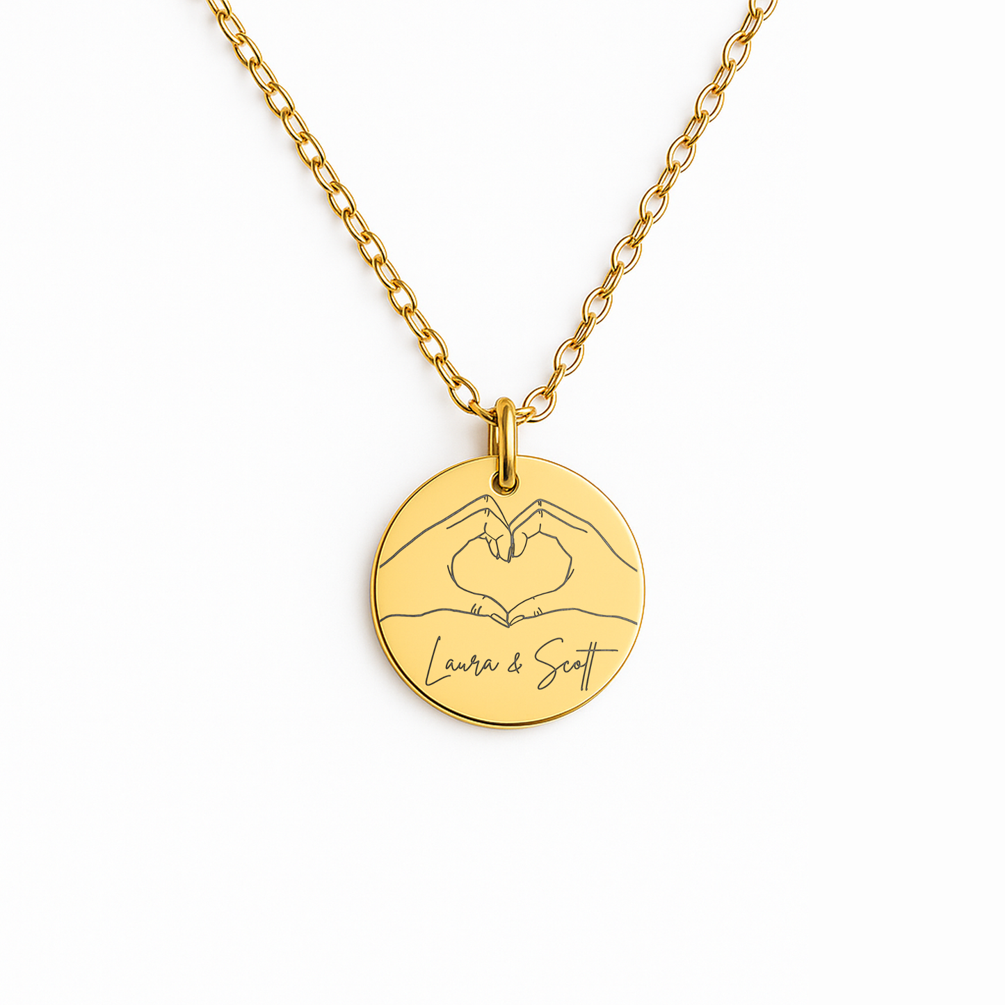 Dainty Heart Hands Necklace, Personalized Gifts for Couples, Engagement Gift for Her, Heart Hands Gesture Charm, Couple Necklace, Anniversary Gifts, Wedding Gifts