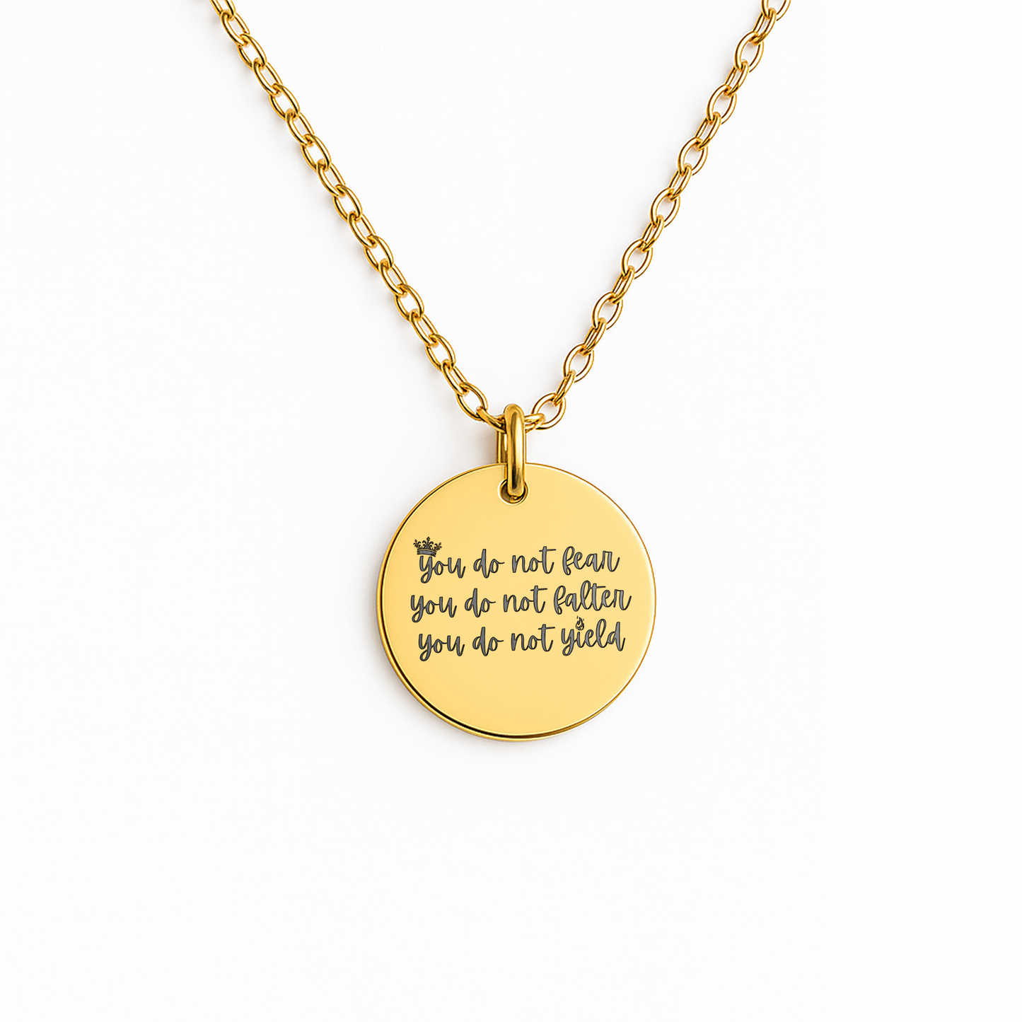 You Do Not Yield Necklace, Warrior Gift, Motivational Gift, Sister Gift, Encouragement Gift, Gift for Friend, Gift for Daughter, From Mom