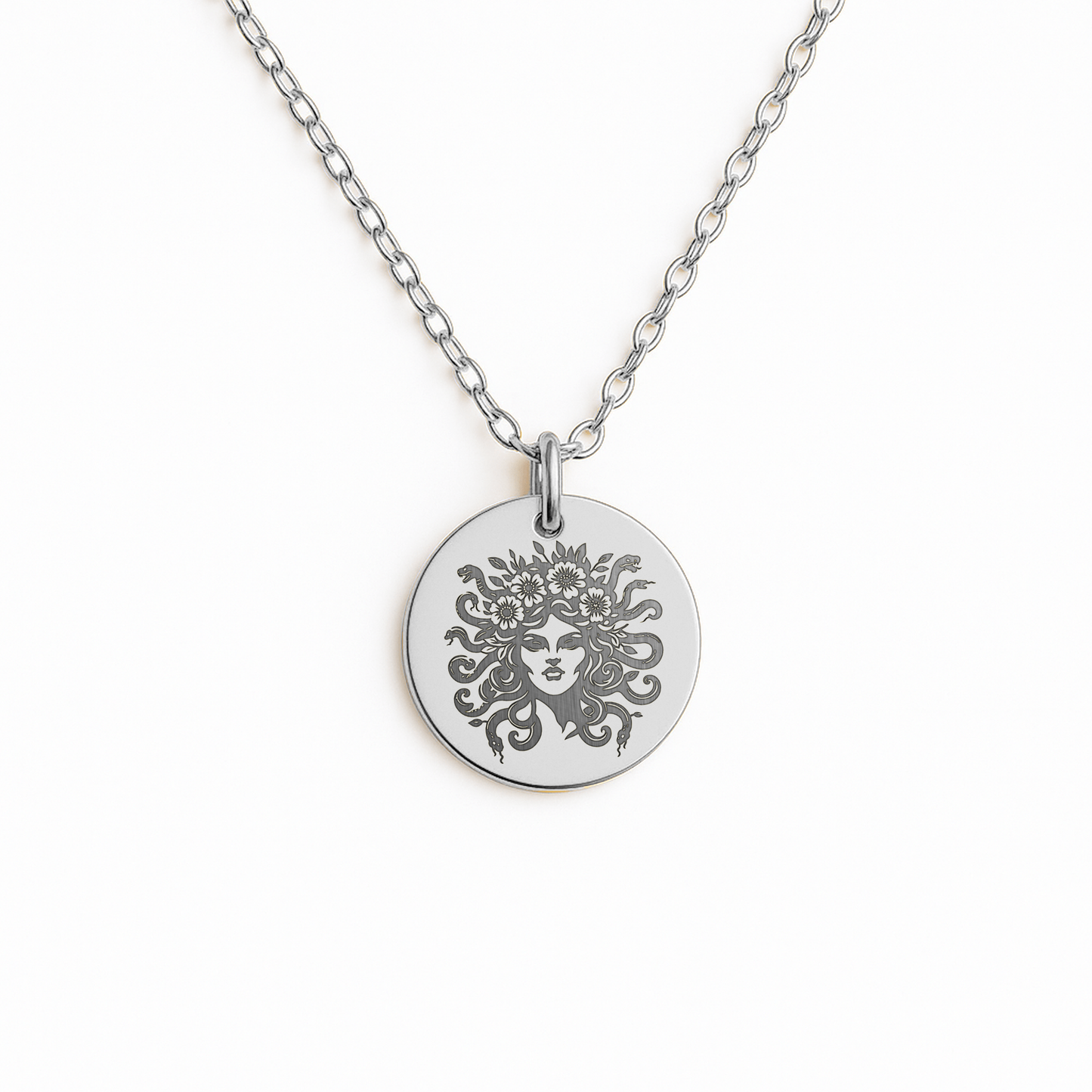 Medusa Coin Necklace: Mythology Pendant, Empowering Survivor Jewelry