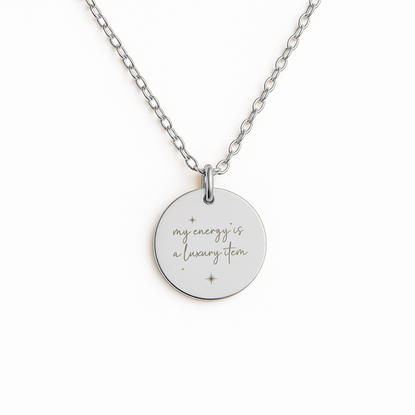 Your Energy Is a Luxury Item Necklace: Gold Pendant Encouragement Gift for Women