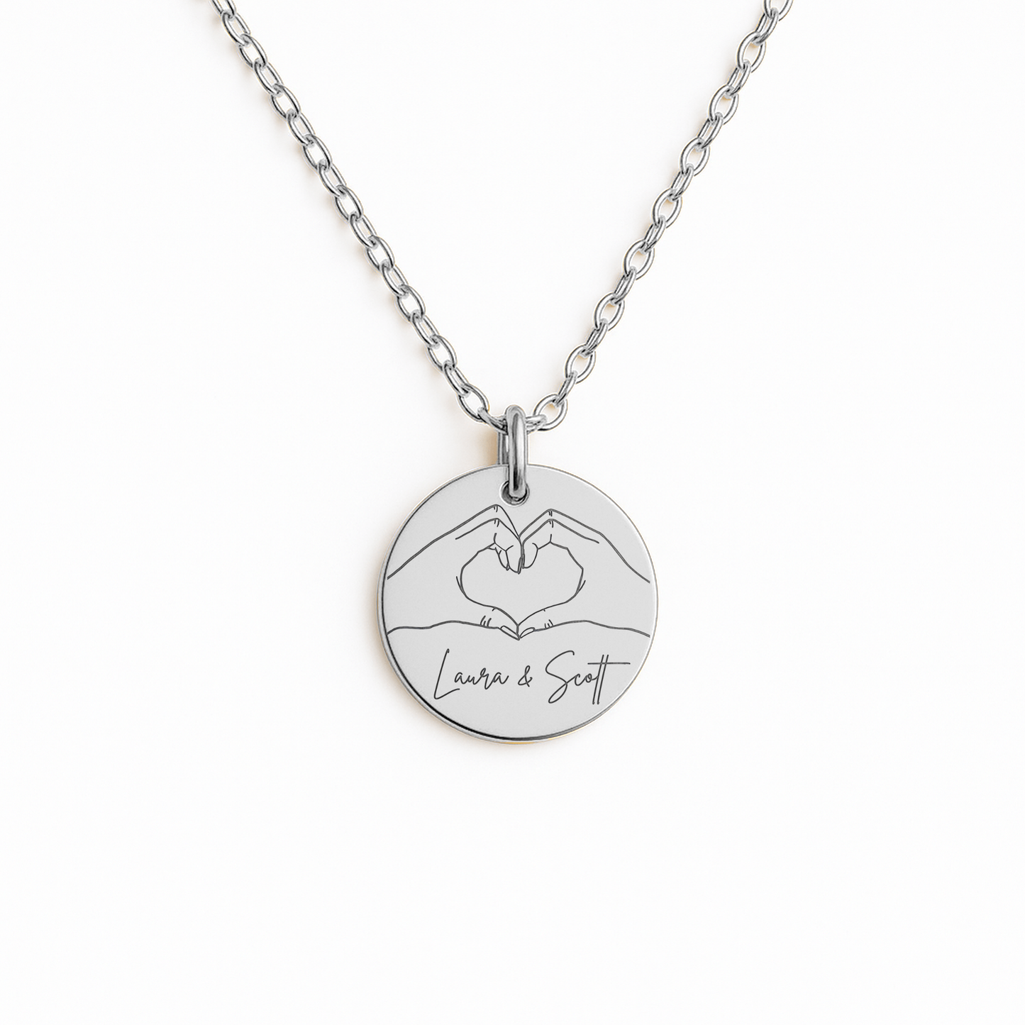 Dainty Heart Hands Necklace, Personalized Gifts for Couples, Engagement Gift for Her, Heart Hands Gesture Charm, Couple Necklace, Anniversary Gifts, Wedding Gifts