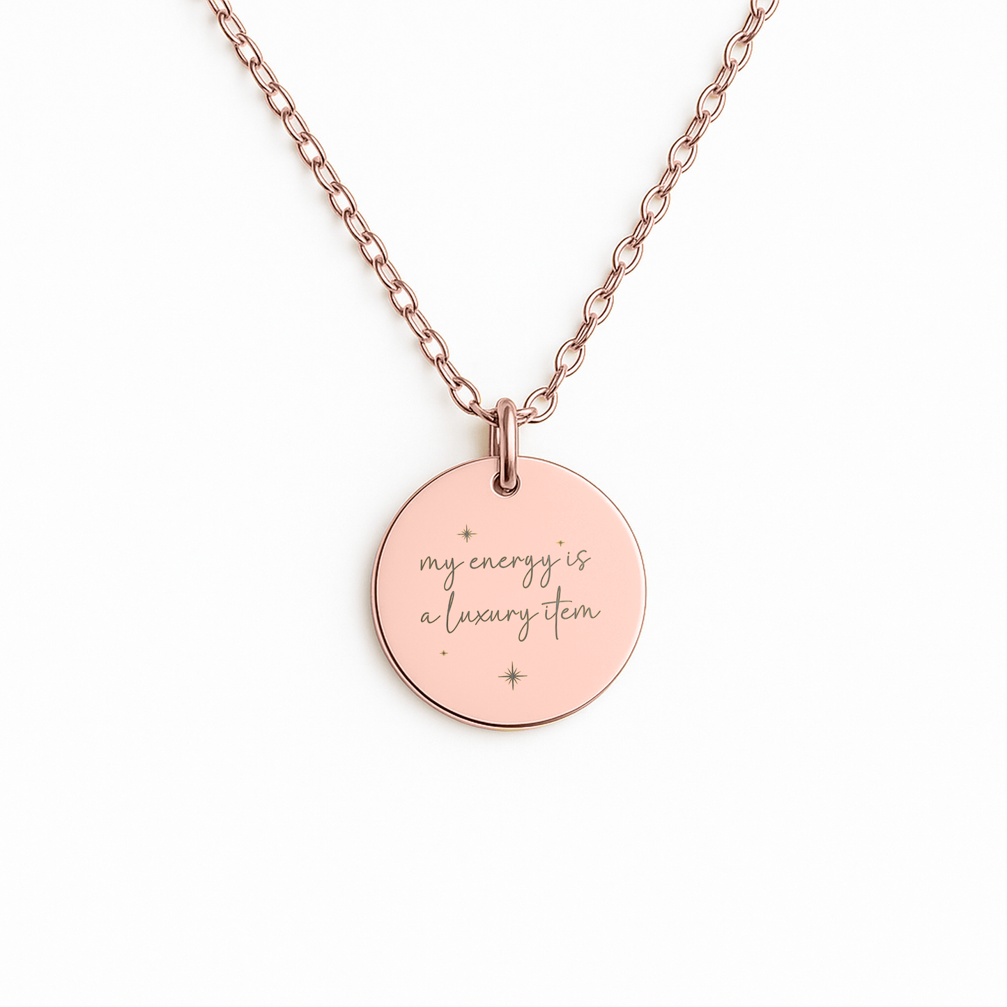 Your Energy Is a Luxury Item Necklace: Gold Pendant Encouragement Gift for Women