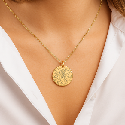 The Night We Met Star Map Necklace, Custom Star Map By Date Necklace, Star Map Gift For Her, 2 Year Anniversary Gift For Girlfriend, Wife