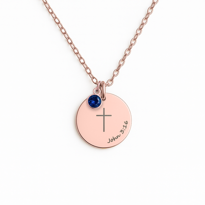 Sisters in Christ Gift Dainty Cross Necklace Bible Verse Best Friends Necklace Church Friends Gifts Faithful Keepsake Encouragement Gift