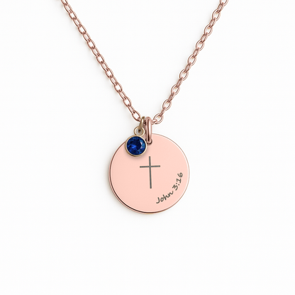 Sisters in Christ Gift Dainty Cross Necklace Bible Verse Best Friends Necklace Church Friends Gifts Faithful Keepsake Encouragement Gift