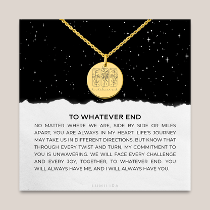 To Whatever End Necklace, Friendship Gift, Best Friend Necklace, Friend Birthday Gifts, Sister Gifts, Book Lover Gifts, SMUT, Bookish Gift