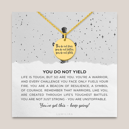 Dainty You Do Not Yield Necklace, Book Lover, Gift for Book Lovers, Bookish Necklace, SMUT Reader Gift, Bookish Merch, Dark Romance Books