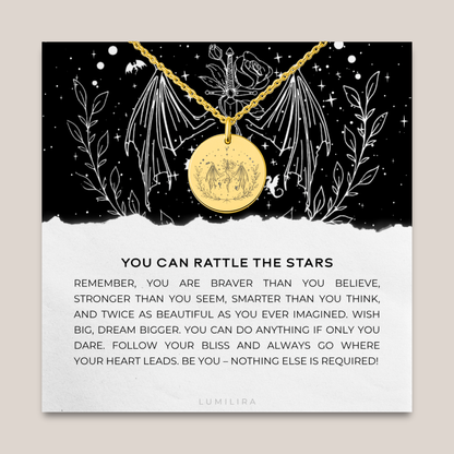 You Could Rattle the Stars Necklace, Engouragement Gift for Her, Best Friend Gifts, Daughter Gifts, Sister Gifts, Fantasy Reader, Book Club