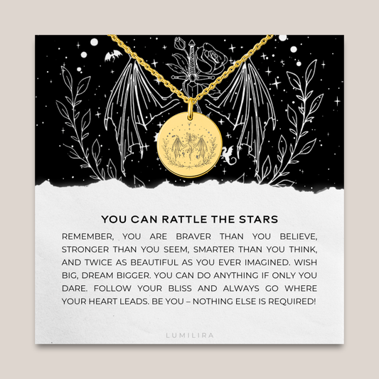 You Could Rattle the Stars Necklace, Engouragement Gift for Her, Best Friend Gifts, Daughter Gifts, Sister Gifts, Fantasy Reader, Book Club