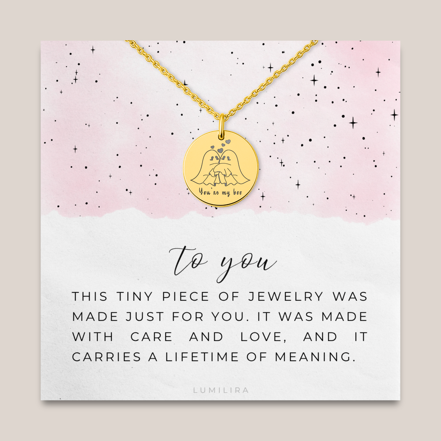You’re My Boo, Ghost Necklace, Cute Halloween Gifts, Dainty Ghost Necklace, Ghost Jewelry, Spirit Jewelry, Spooky Jewelery