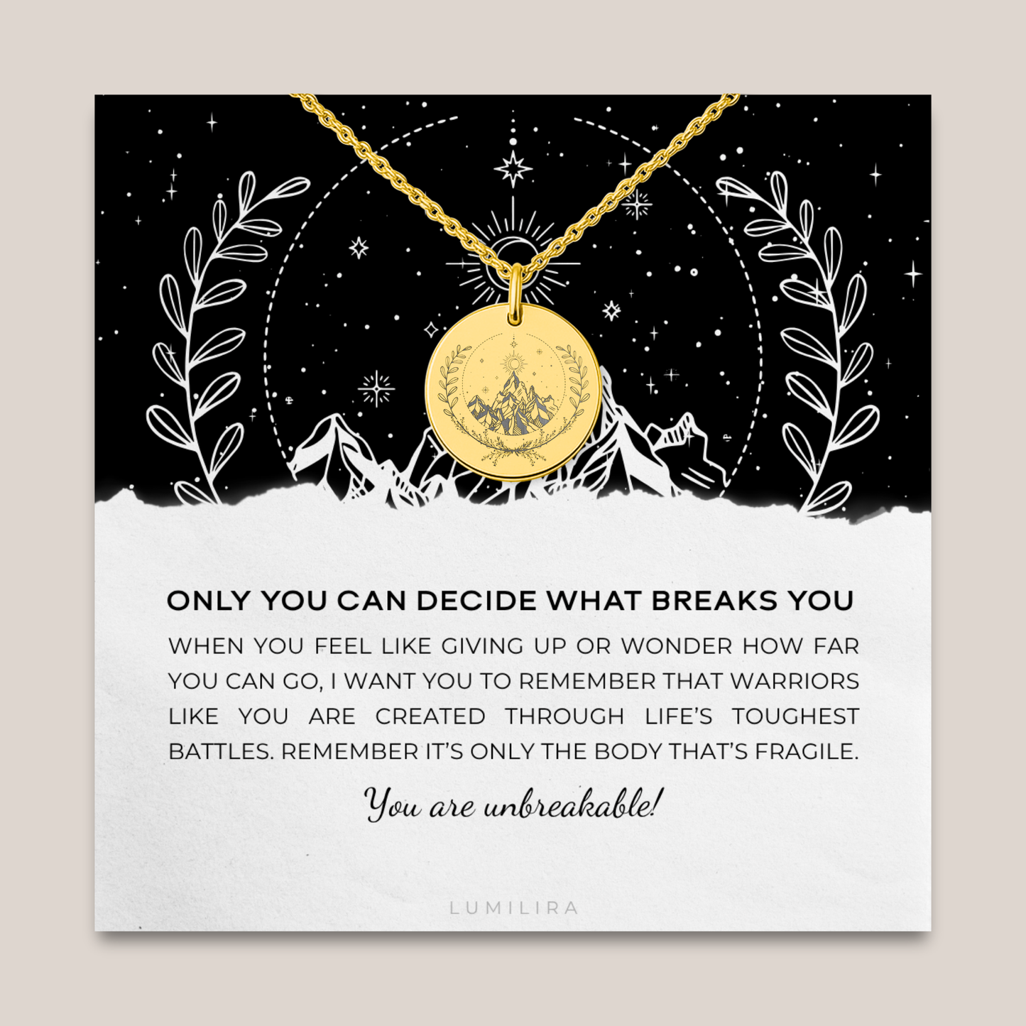 Dainty Only You Can Descide What Breaks You Necklace, Gift for Book Lovers, High Lord and High Lady Pendant, Reader Gifts