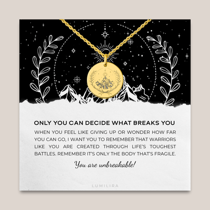 Dainty Only You Can Descide What Breaks You Necklace, Gift for Book Lovers, High Lord and High Lady Pendant, Reader Gifts