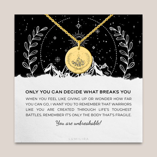 Dainty Only You Can Descide What Breaks You Necklace, Gift for Book Lovers, High Lord and High Lady Pendant, Reader Gifts