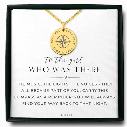 Stay True, Stay Strong, Stay You Compass Necklace