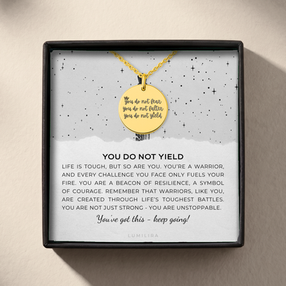 Dainty You Do Not Yield Necklace, Book Lover, Gift for Book Lovers, Bookish Necklace, SMUT Reader Gift, Bookish Merch, Dark Romance Books