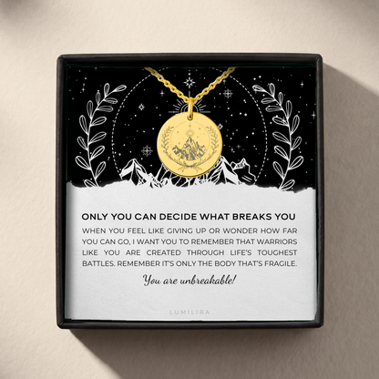 Dainty Only You Can Descide What Breaks You Necklace, Gift for Book Lovers, High Lord and High Lady Pendant, Reader Gifts