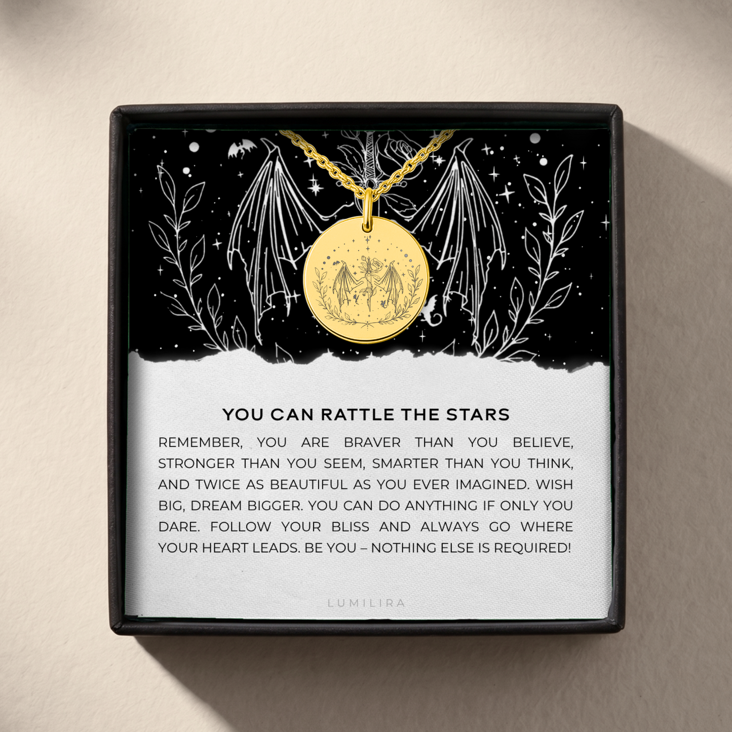 You Could Rattle the Stars Necklace, Engouragement Gift for Her, Best Friend Gifts, Daughter Gifts, Sister Gifts, Fantasy Reader, Book Club