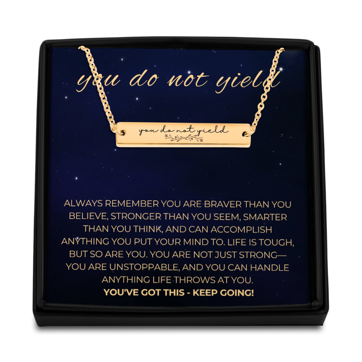 You Do Not Yield Necklace, Encourageing Gift, Gifts-for-friends, Friends Giftful, SMUT Giftful, Gift for Friend, Best Friend Gift