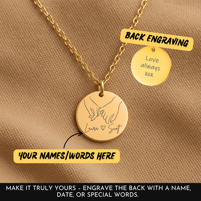 Dainty Pinky Promise Necklace, Personalized Jewelry, Gifts for Couples, Engagement Gift for Her, Couple Necklace, Anniversary Gifts, Wedding Gifts