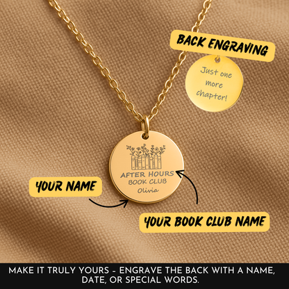 Custom Book Club Necklace – Book Club Tribe Necklace, Bookish Gift for Readers, Book Lover Gift