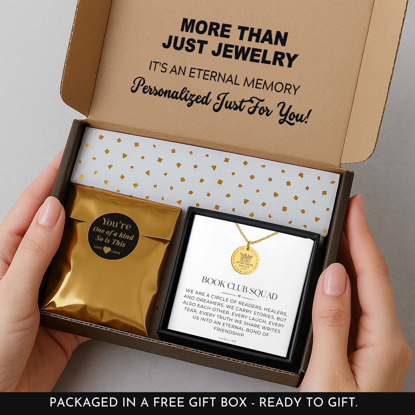 Custom Book Club Necklace – Personalized Jewelry for Reading Club Members, Book Lover Gift