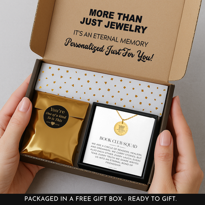 Custom Book Club Necklace – Personalized Jewelry for Reading Club Members, Book Lover Gift