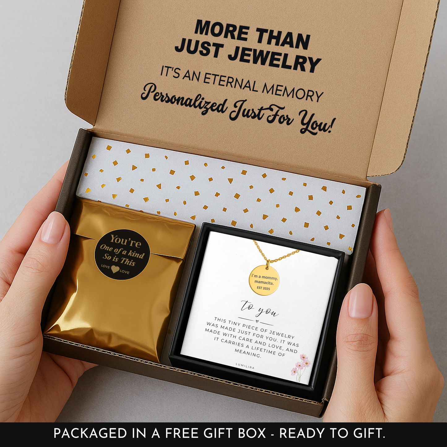 Funny I'm a Mommy Mamacita EST Year Necklace