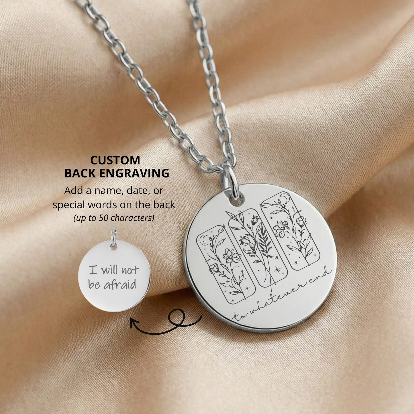 To Whatever End Necklace, Friendship Gift, Best Friend Necklace, Friend Birthday Gifts, Sister Gifts, Book Lover Gifts, SMUT, Bookish Gift