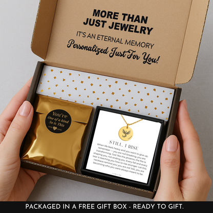 Engraved Phoenix Necklace with Name – Strength Medallion, Gift for Recovery & Fresh Starts