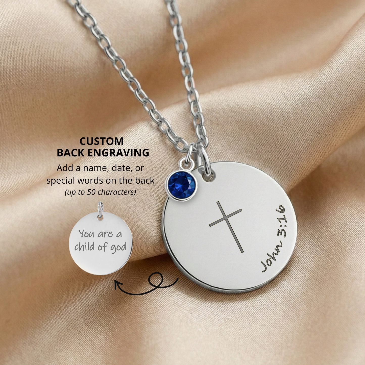 Sisters in Christ Gift Dainty Cross Necklace Bible Verse Best Friends Necklace Church Friends Gifts Faithful Keepsake Encouragement Gift