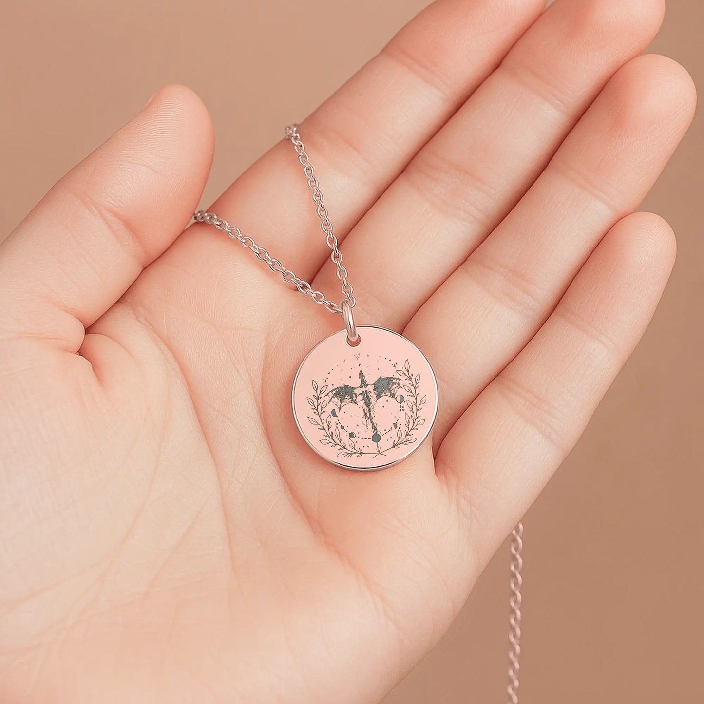 Personalized Dragon Warrior Necklace – "You Are Unbreakable" Strength Gift for Her