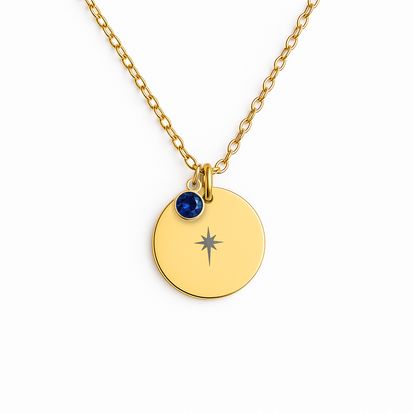 North Star Necklace Gift for Daughter with Custom Birthstone: Graduation Compass for Her
