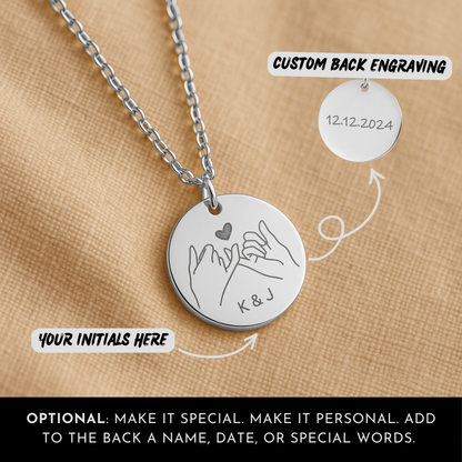I Pinky Promise to Annoy You Forever Initial Necklace: Pinky Promise Jewelry for Wife or Fiancée