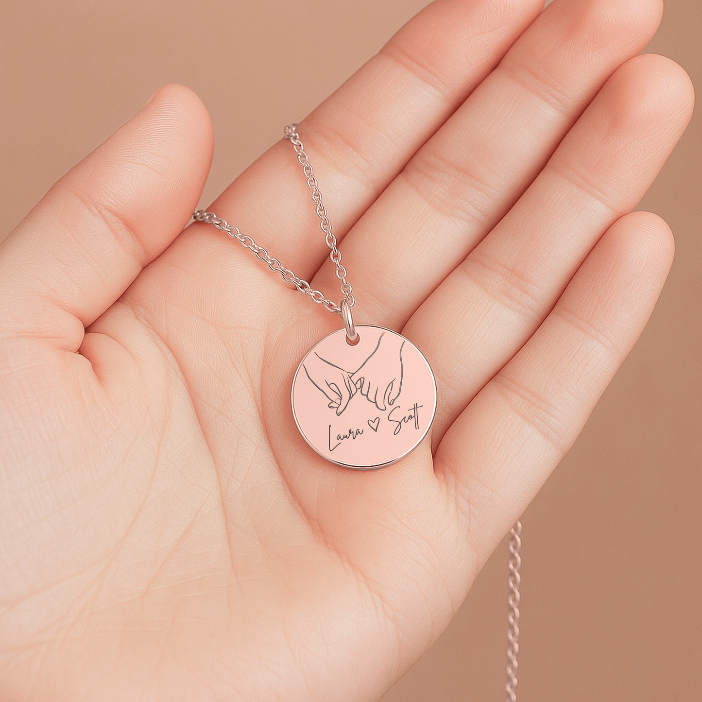 Dainty Pinky Promise Necklace, Personalized Jewelry, Gifts for Couples, Engagement Gift for Her, Couple Necklace, Anniversary Gifts, Wedding Gifts
