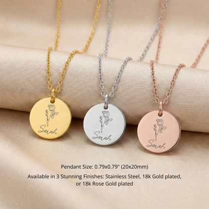 Personalized Difference Maker Necklace, Difference Maker Gift, Difference Maker Definition Gift, Mentor Appreciation Gift, Leader Gift, Birth Flower Necklace