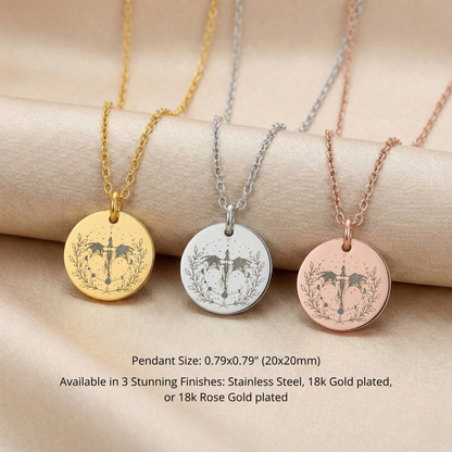 Dragon Warrior Necklace – "You Are Unbreakable" Strength Gift for Her