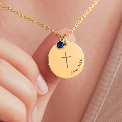 Sisters in Christ Gift Dainty Cross Necklace Bible Verse Best Friends Necklace Church Friends Gifts Faithful Keepsake Encouragement Gift