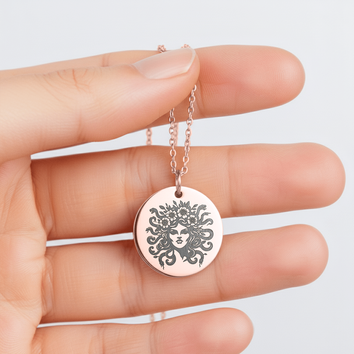 Medusa Coin Necklace: Mythology Pendant, Empowering Survivor Jewelry