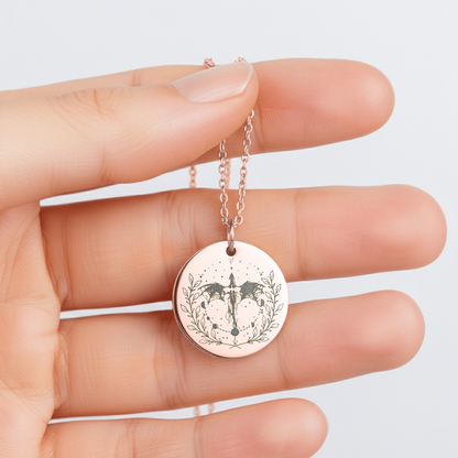 Dainty Flying Dragon Necklace, Dragon Rider Charm, Gift for Book Lovers, SMUT Books Lover, Bookish Necklace, Reader Gift, Fantasy Necklace