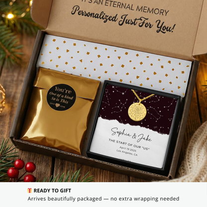 The Night We Met Star Map Necklace, Custom Star Map By Date Necklace, Star Map Gift For Her, 2 Year Anniversary Gift For Girlfriend, Wife