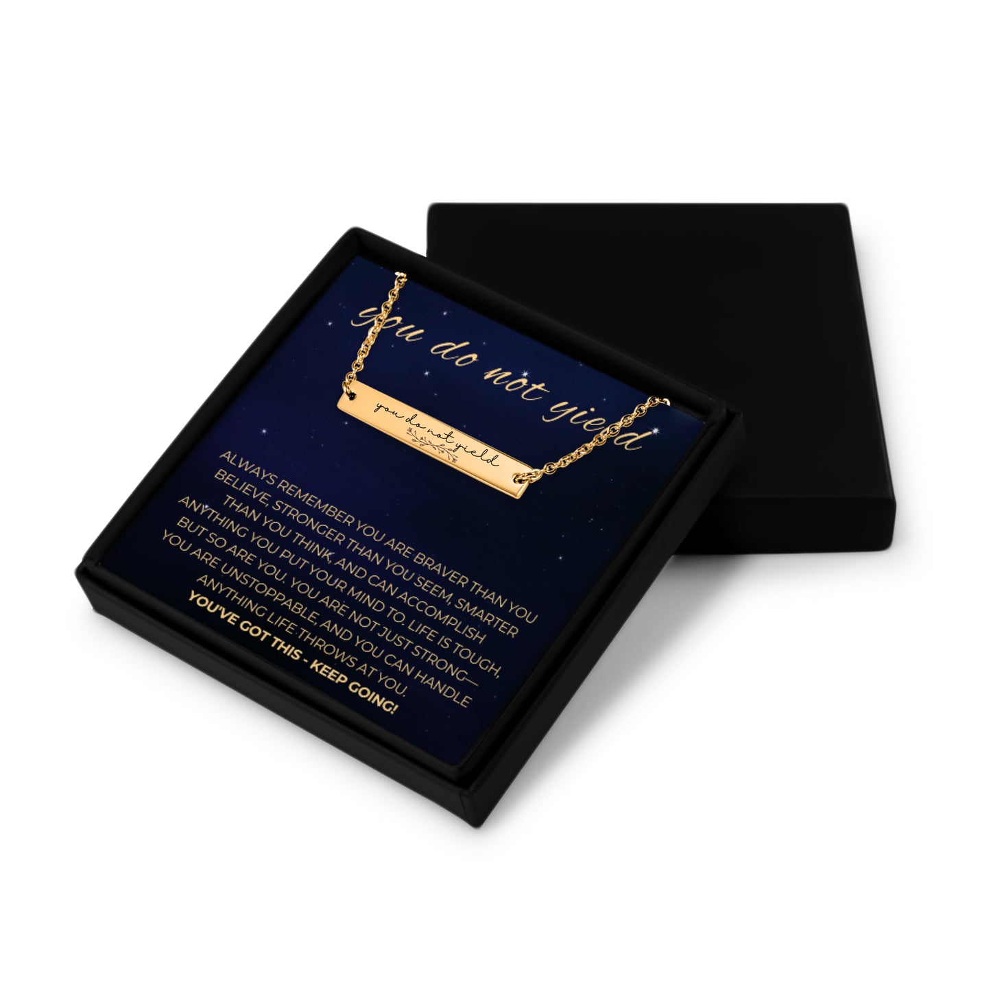 You Do Not Yield Necklace, Encourageing Gift, Gifts-for-friends, Friends Giftful, SMUT Giftful, Gift for Friend, Best Friend Gift