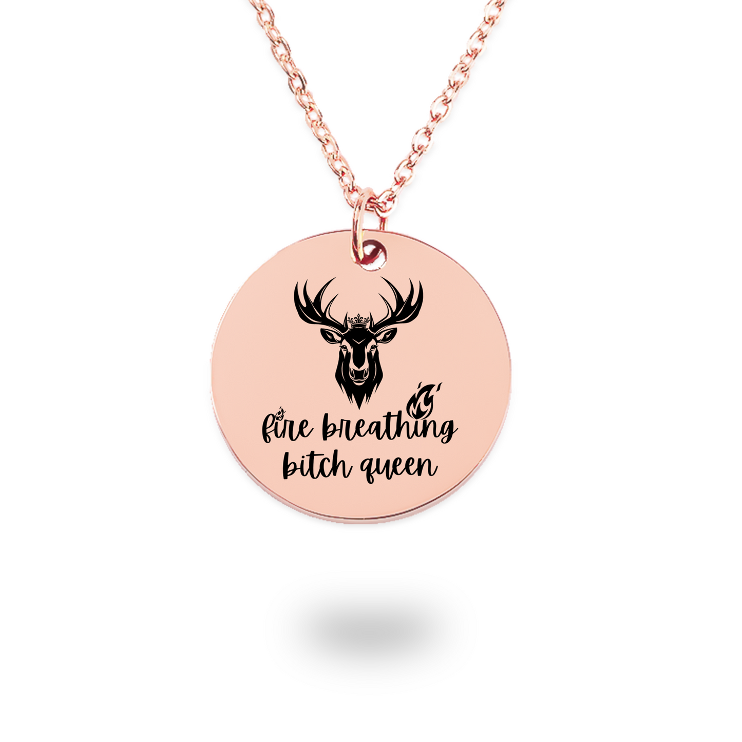 Dainty Fire Breathing Queen Necklace, Book Lover, Gift for Book Lovers, Bookish Necklace, SMUT Reader Gift, Bookish Merch, Dark Romance Books