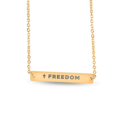 Charlie Kirk Necklace: Sterling Silver Engraved Bar Necklace, Charlie Kirk Freedom Pendant, Justice for Charlie Kirk, Charlie Kirk Tribute
