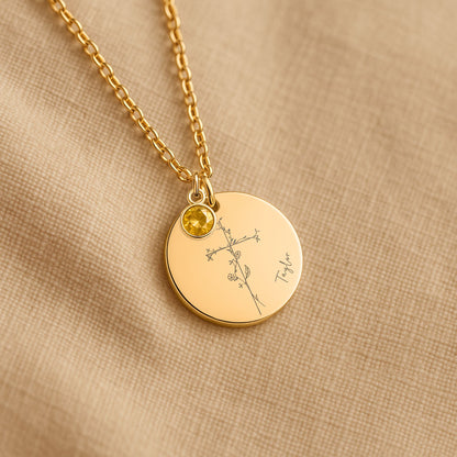 Flower Cross Necklace with Name and Birthflower: Personalized Bible Verse Scripture Necklace for Women, Religious Gift, Christian Necklace