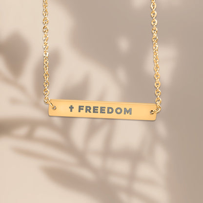 Charlie Kirk Necklace: Sterling Silver Engraved Bar Necklace, Charlie Kirk Freedom Pendant, Justice for Charlie Kirk, Charlie Kirk Tribute
