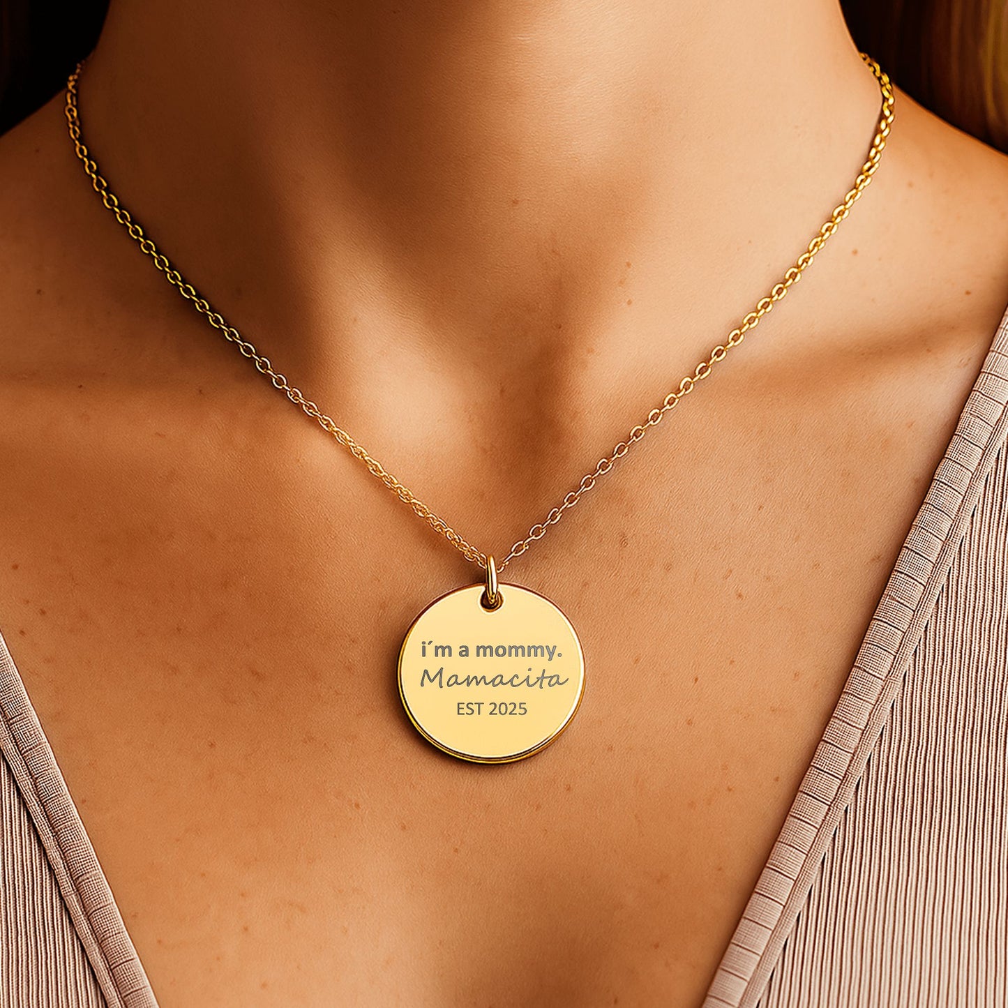 I'm a Mommy Mamacita EST Year Necklace