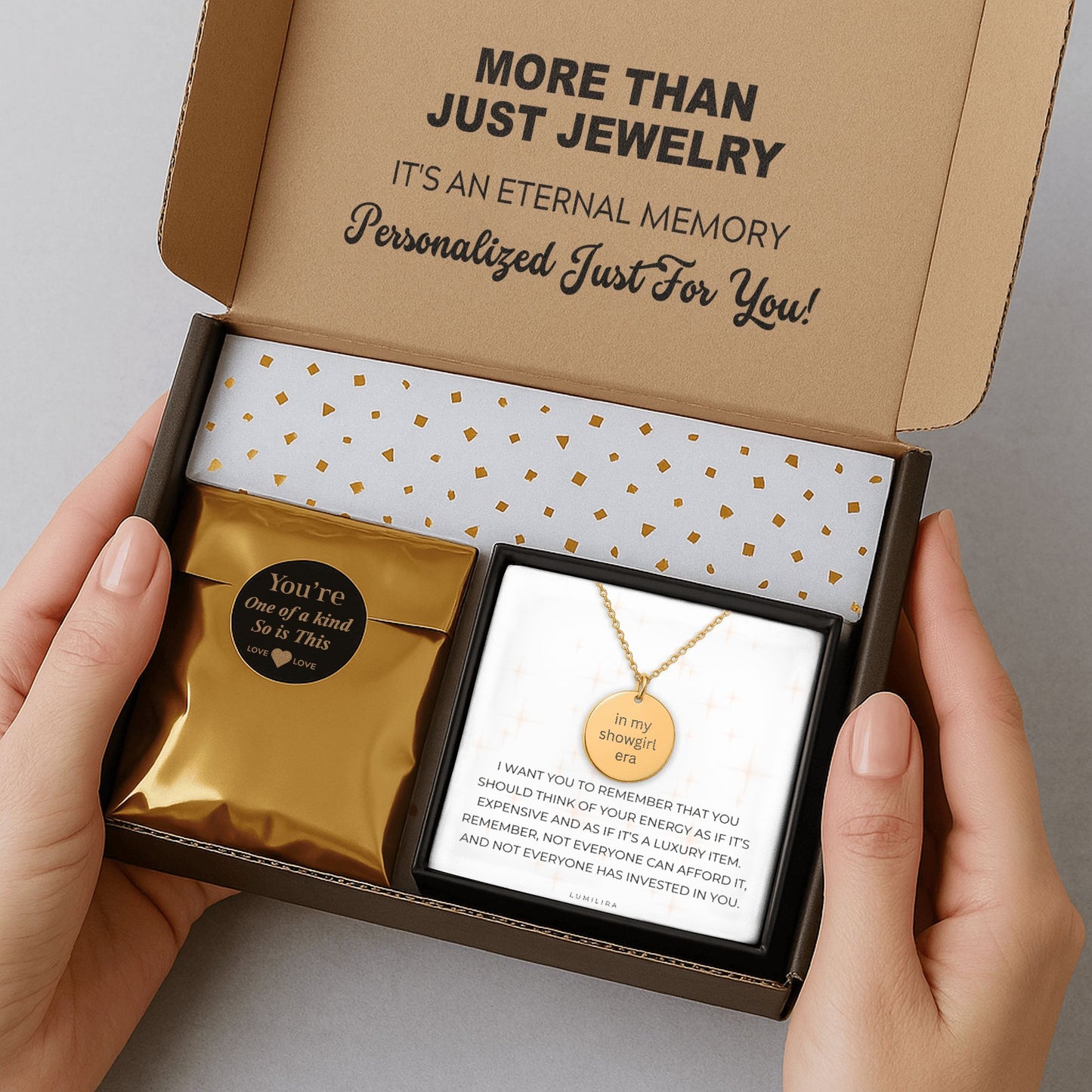 In My Showgirl Era Necklace: Custom Engraved Trendy Pendant, Inspirational Gift for Her, Modern Era Jewelry